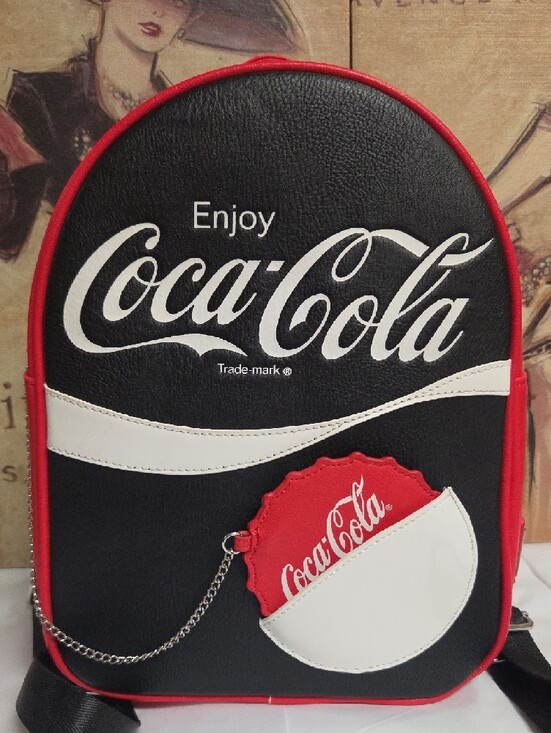 Loungefly Coca-Cola Black, Red & White Logo Mini Backpack main image 5